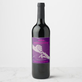 Etiqueta Para Botella De Vino Pareja romántica de aniversario personalizado que