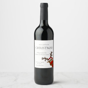 Etiqueta Para Botella De Vino Pares Bien Con Navidades