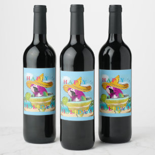 ETIQUETA PARA BOTELLA DE VINO PARROS