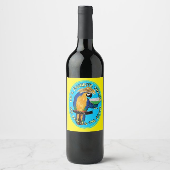 ETIQUETA PARA BOTELLA DE VINO PARROT (Anverso)
