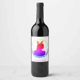 Etiqueta Para Botella De Vino Partido Bachelorette Chica Bunny de Miami