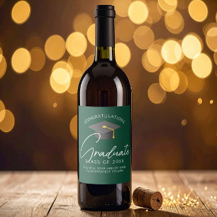 Etiqueta Para Botella De Vino Partido de Graduación de Personalizados de Graduad