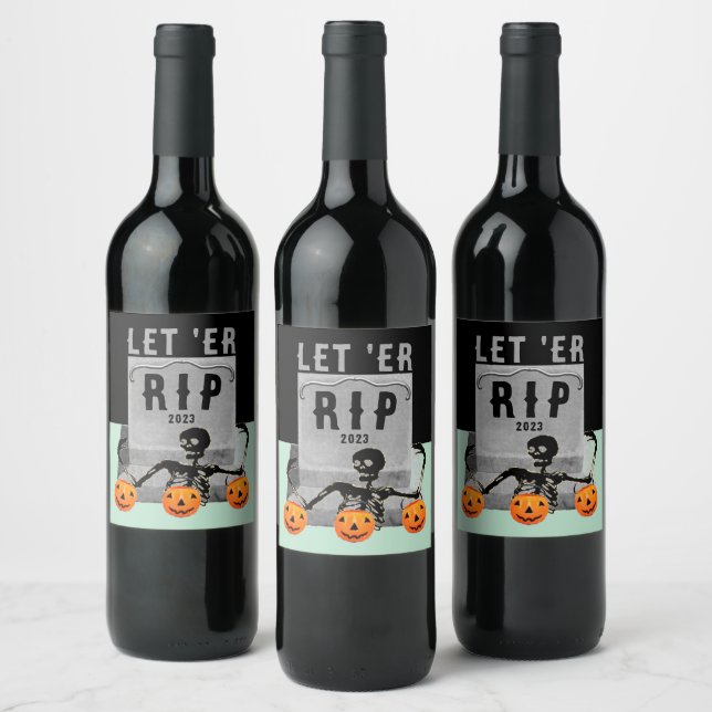 Etiqueta Para Botella De Vino Partido de Halloween Creativo (Botellas)
