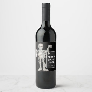 Etiqueta Para Botella De Vino Partido especial de mi mamá se estrena en Hallowee