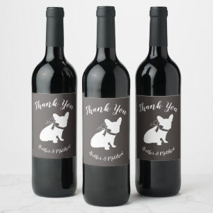 Etiqueta Para Botella De Vino Partido temático francés del Bulldog - Baby Shower
