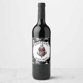 Etiqueta Para Botella De Vino Partido temático pirata Adulto Skull Nautical