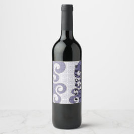 Etiqueta Para Botella De Vino Parto de botellas de vino de la Pascua del mar