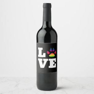 Etiqueta Para Botella De Vino Pasta arcoiris