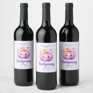 Etiqueta Para Botella De Vino Pastel de Calabaza con Estrellas Dulce Soñador Ela