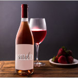 Etiqueta Para Botella De Vino Pastel Pink Hello Y You Name Moderno<br><div class="desc">Pastel Pink Hello Y You Name Moderno</div>