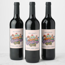 Etiqueta Para Botella De Vino Pasteles de estilo retro postre dulce