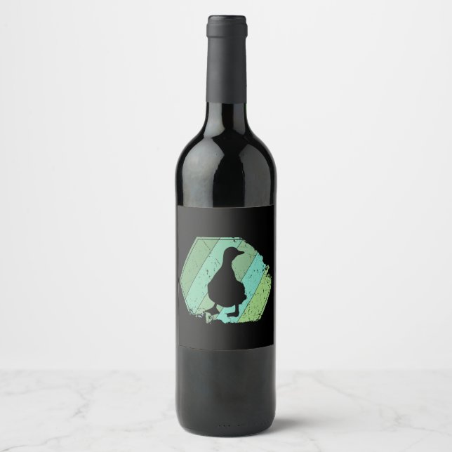 Etiqueta Para Botella De Vino Pato (Anverso)