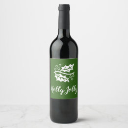 Etiqueta Para Botella De Vino patrón bonito de ACEBO |