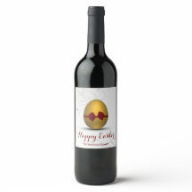 Patrón Bow Floral Swirl con Huevo de Pascua Dorada