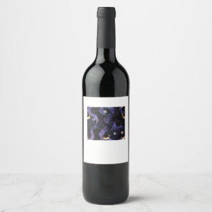 Etiqueta Para Botella De Vino Patrón Clásico Abstracto Whimsigoth