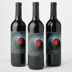 Etiqueta Para Botella De Vino Patrón De Arte Resumen Artístico Moderno De Swirl 