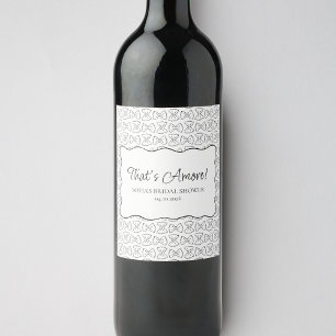 Etiqueta Para Botella De Vino Patrón de pasta que es más ducha de novia italiana