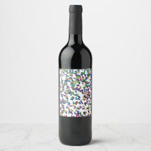 Etiqueta Para Botella De Vino Patrón de rociadores dispersos
