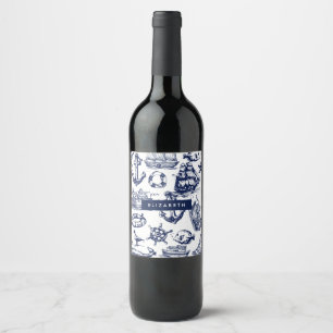 Etiqueta Para Botella De Vino Patrón náutico