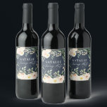 Etiqueta Para Botella De Vino Peach acucolor floral 30 cumpleaños fiesta<br><div class="desc">Colores acuáticos de color floral de 30 años en la decoración. Bonita temática fiesta moderna y elegante.</div>