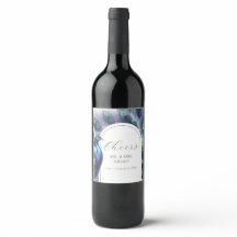 Peacock personalizado Wine Labels