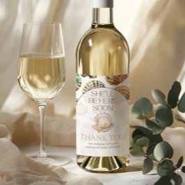 Etiqueta Para Botella De Vino Pearl Under The Sea You Soon Girl Baby Shower