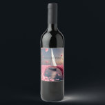 Etiqueta Para Botella De Vino Pegar la flor de rosa boda barco de vela<br><div class="desc">Pegatinas de boda de barco de vela de mar de rosa
Rosa rosa mar y un barco de vela blanco representan a dos personas que llegan al otro lado de la felicidad, estilo retro romántico</div>