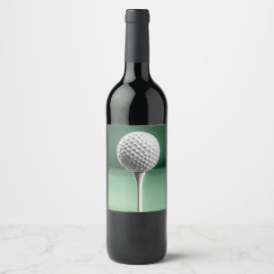 Etiqueta Para Botella De Vino Pelota de golf en Tee