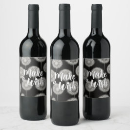 Etiqueta Para Botella De Vino Pensamiento Esperanzador "Haz un Deseo"