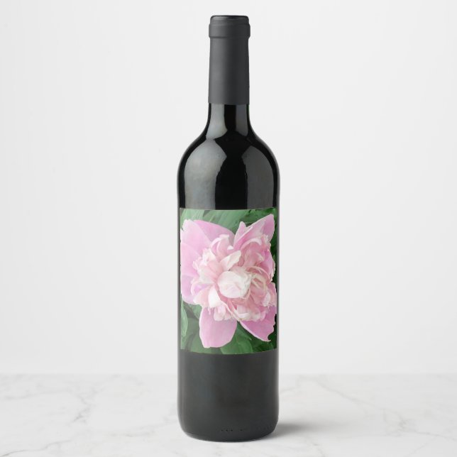 Etiqueta Para Botella De Vino Peony (Anverso)