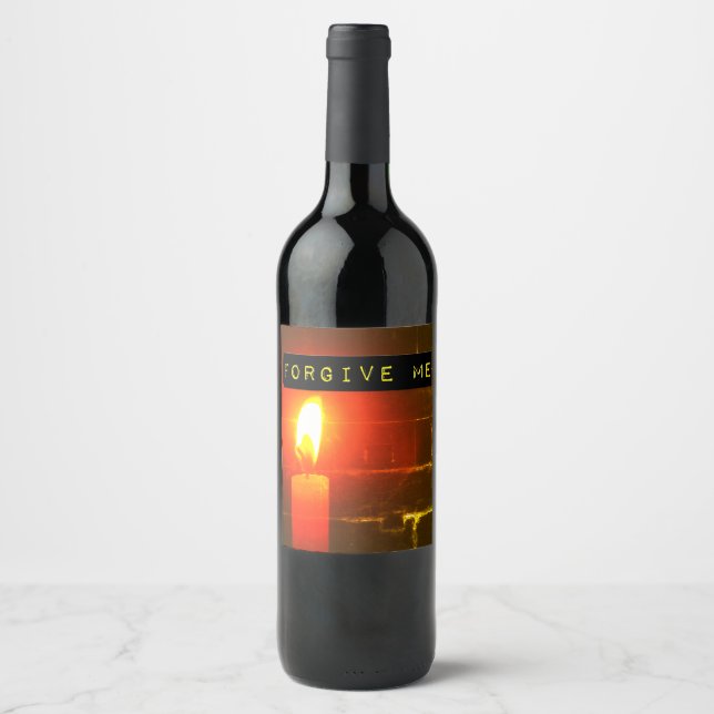 Etiqueta Para Botella De Vino Perdóname (Anverso)
