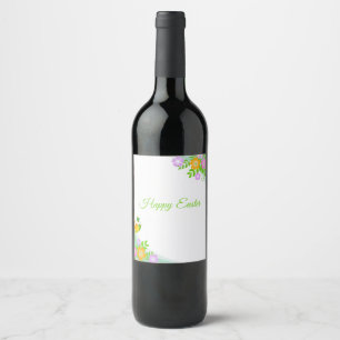 Etiqueta Para Botella De Vino Perfecto, Guay Feliz Pascua, huevos
