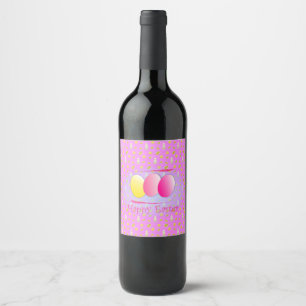Etiqueta Para Botella De Vino Perfecto, Guay Feliz Pascua, huevos