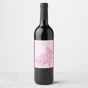Etiqueta Para Botella De Vino Perfecto, Guay Happy Easter Bunny