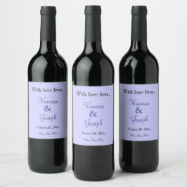 Etiqueta Para Botella De Vino Periwinkle Boda Gracias Por Favor