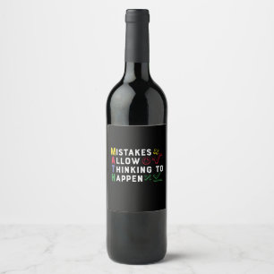 Etiqueta Para Botella De Vino Permiten que ocurran matemáticas