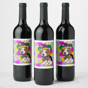 Etiqueta Para Botella De Vino Perro Beagle