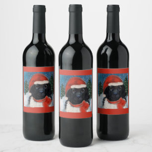 ETIQUETA PARA BOTELLA DE VINO PERRO DE TERRA NOVA