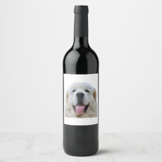 Etiqueta Para Botella De Vino Perro guapo — Perro Tatra polaco