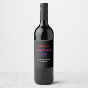 Etiqueta Para Botella De Vino personaliza añade tu foto logo tu texto personaliz