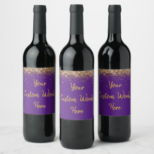 Etiqueta Para Botella De Vino Personaliza tu texto aquí Regalo personalizado de