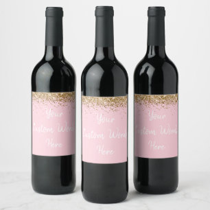 Etiqueta Para Botella De Vino Personaliza Tu Texto Aquí Regalo Personalizado Ros