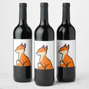 Etiqueta Para Botella De Vino Personalizable Fox