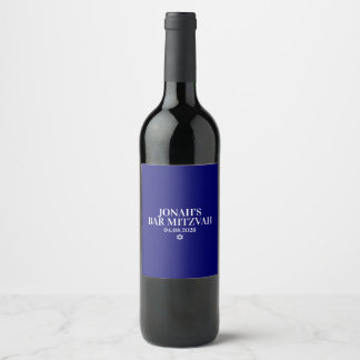 Etiqueta Para Botella De Vino Personalizado Bar Mitzvah Wine Labels