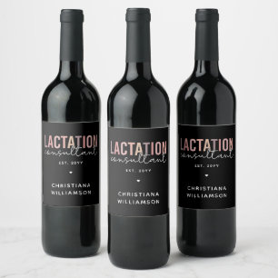 Etiqueta Para Botella De Vino Personalizado Consultor Especialista en Lactancia