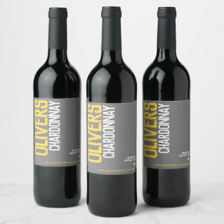 Etiqueta Para Botella De Vino Personalizado de texto de la casa de vinos blancos