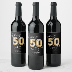 Etiqueta Para Botella De Vino Personalizado Haciendo que 50 Parezcan Buenas Fies