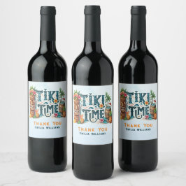 Etiqueta Para Botella De Vino PERSONALIZADO personalizado de Fiesta TIKI