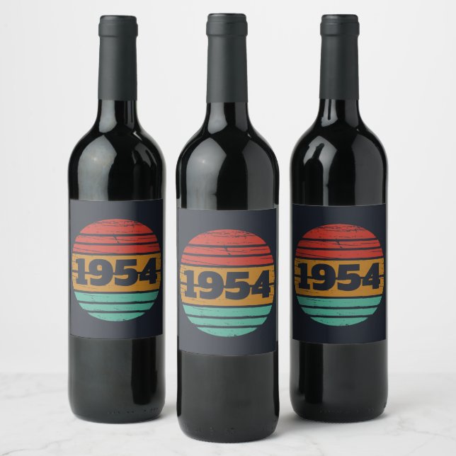 Etiqueta Para Botella De Vino Personalizado setenta cumpleaños 70 aniversario  (Botellas)