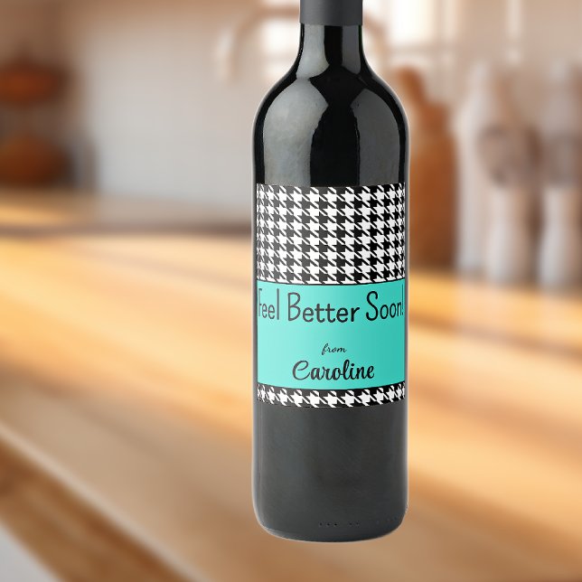Etiqueta Para Botella De Vino Personalizado Texto, ¡Ponte Bien! Caballo giratori (Subido por el creador)